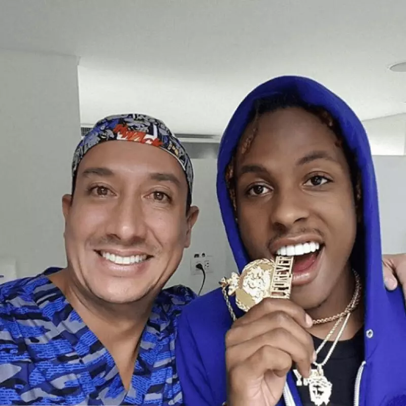 Dr. Mario Montoya with the client Rich The Kid